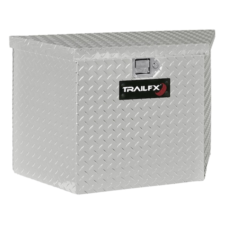 Trailfx TrailFX 201341; Truck Tool Box; Trailer Tongue Single Lid With Struts Diamond Tread Bright Polished 201341